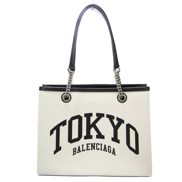 BALENCIAGA Black Leather Tote Bag - Picture 1 of 13